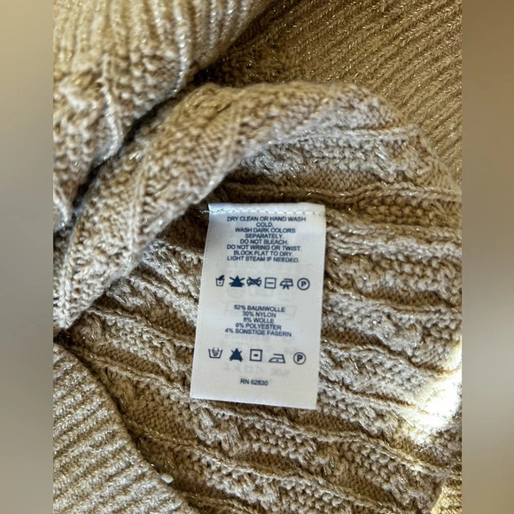 Lands End sweater Sparkly tan - Picture 8 of 13